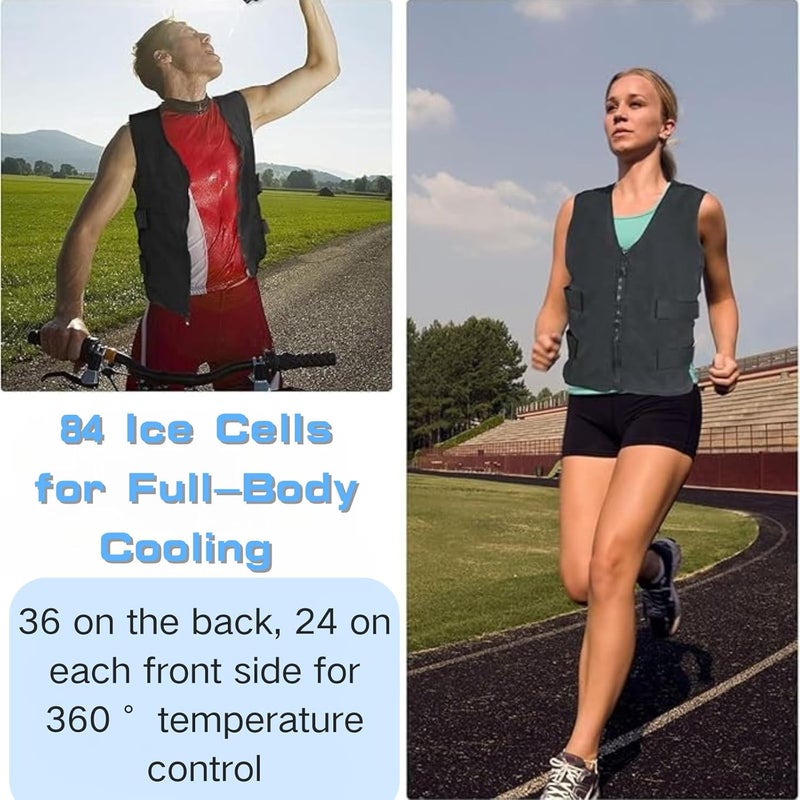 Mrice Cooling Vest for Men & Women - Adjustable Ice Vest for Motorcycle, Workers, Sports, Outdoor, Heat Relief - Image 2